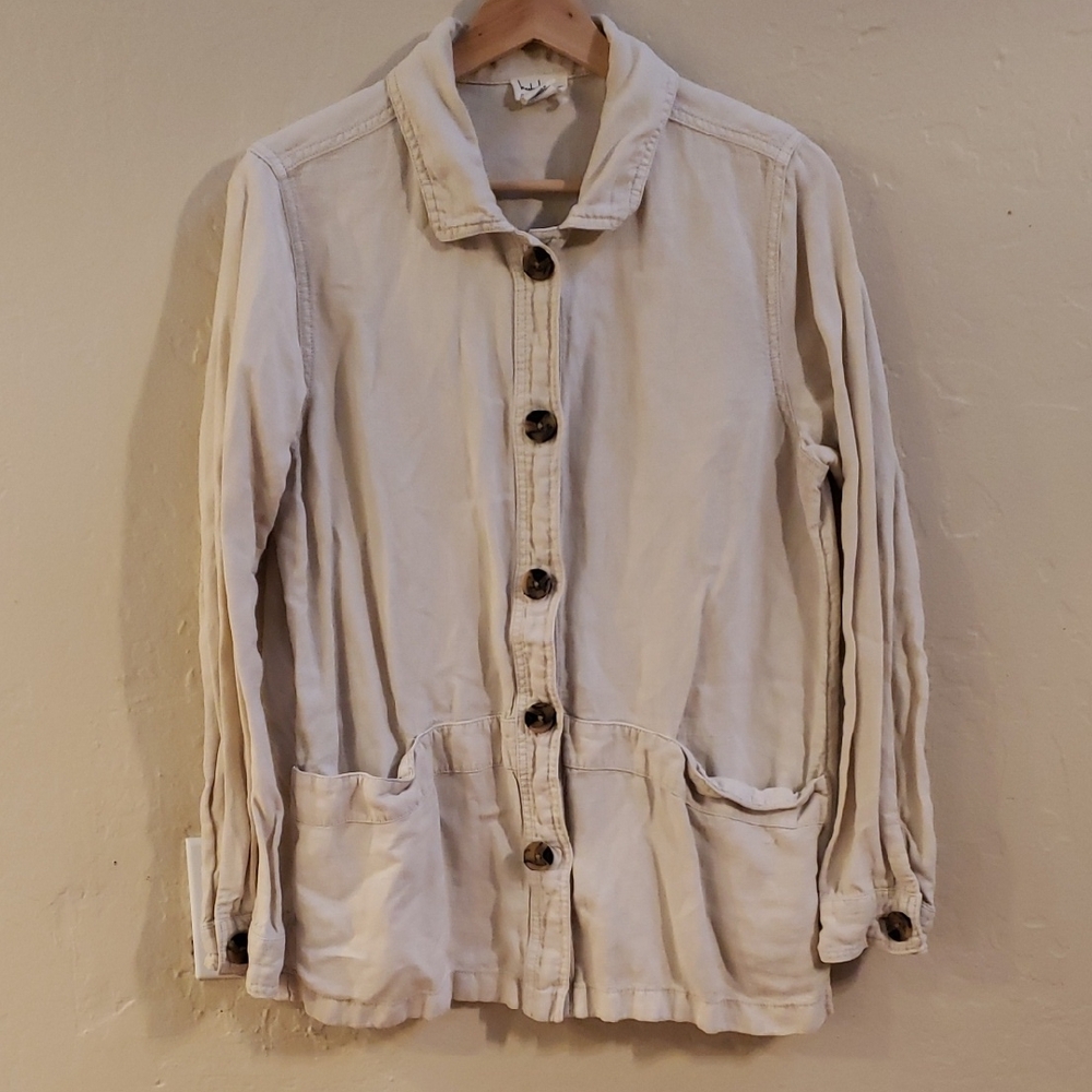 Nicole Miller Beige Textured Jacket